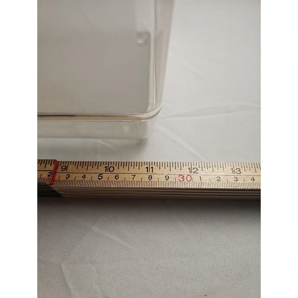 Vintage Will Hold Clear Lucite Sewing Box Gold Floral Craft Storage Carry Case